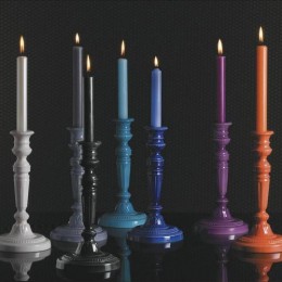 Подсвечник Gien, Цветные эмали, рубиновый, H 25,3 см.