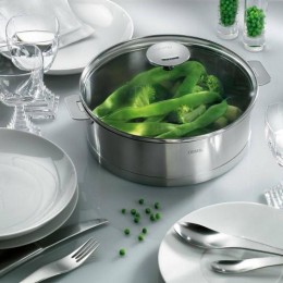 Сотейник L съемные ручки, 22 см, штампованное дно, S22QL, CRISTEL