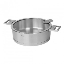 Сотейник L съемные ручки, 22 см, штампованное дно, S22QL, CRISTEL