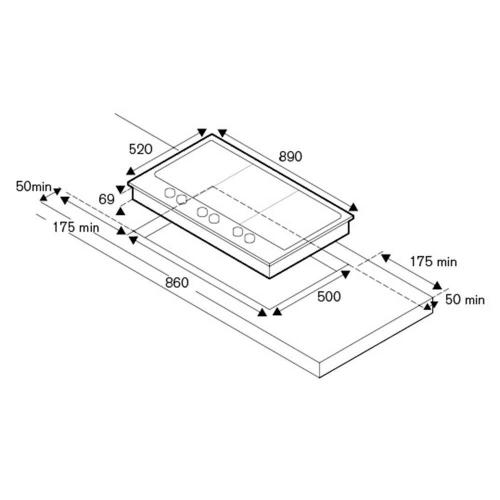 Варочная панель Bertazzoni PM36500X