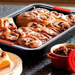 Le Creuset Форма для пирога прямоугольная, алюминий, с антипригарным покрытием, цвет: гранитный 