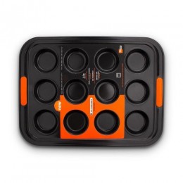 Le Creuset Форма для булочек 12 ячеек, алюминий, с антипригарным покрытием, цвет: гранитный 