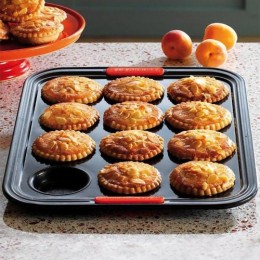 Le Creuset Форма для булочек 12 ячеек, алюминий, с антипригарным покрытием, цвет: гранитный 