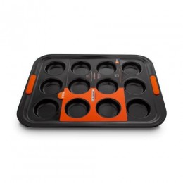 Le Creuset Форма для булочек 12 ячеек, алюминий, с антипригарным покрытием, цвет: гранитный 