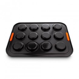 Le Creuset Форма для булочек 12 ячеек, алюминий, с антипригарным покрытием, цвет: гранитный 