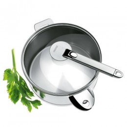 Кастрюля L съемные ручки, штампованное дно, Ø24 см, F24QL, CRISTEL