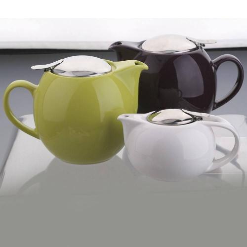 Заварочный чайник Сатурн Чайники, белый фарфор и нержавейка, 1,35 л, TH13S, CRISTEL