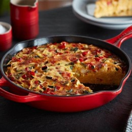 Le Creuset Сковорода 20 см, чугун, цвет: вишневый 