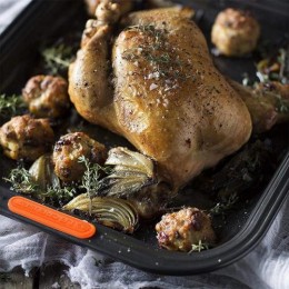 Le Creuset Жаровня прямоугольная, алюминий, с антипригарным покрытием, цвет: гранитный