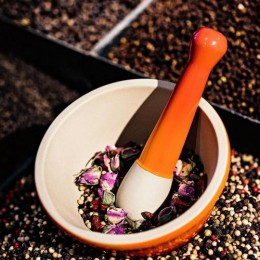 Le Creuset Ступка с пестиком, оранжевая лава