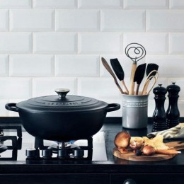 Le Creuset Большая лопатка столовая, силиконовая, Venus, цвет: черный