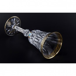 Бокал для воды Cristallerie de Montbronn, коллекция Виктория, отделка золото 141102