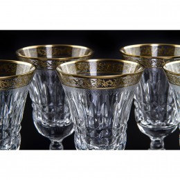 Бокал для воды Cristallerie de Montbronn, коллекция Виктория, отделка золото 141102