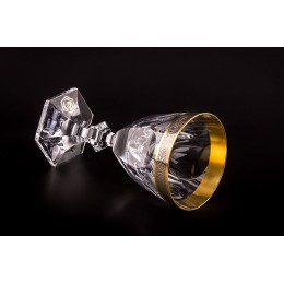 Бокал для воды, коллекция Марго, хрусталь,отделка золото с платиной CRISTALLERIE de MONTBRONN  