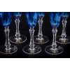 Бокал для шампанского, коллекция Бабочки, хрусталь, цвет голубой CRISTALLERIE de MONTBRONN  