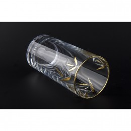 Высокий стакан Cristallerie de Montbronn, коллекция Бамбук, отделка золото 213210