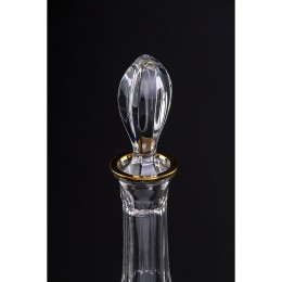 Декантер для вина Cristallerie de Montbronn, коллекция Бамбук, отделка золото