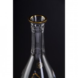 Декантер для вина Cristallerie de Montbronn, коллекция Бамбук, отделка золото
