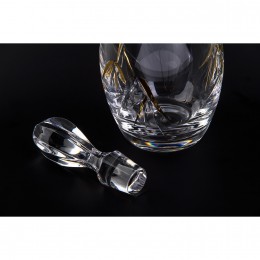 Декантер для вина Cristallerie de Montbronn, коллекция Бамбук, отделка золото