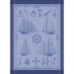 23420 Полотенце, Корабли, синий, хлопок, 56*77 см.