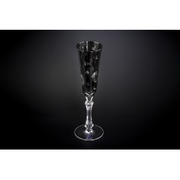 Бокал для шампанского, коллекция Страккато, хрусталь, цвет серый CRISTALLERIE de MONTBRONN  