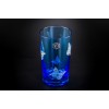 Высокий стакан, коллекция Бабочки, хрусталь, цвет голубой CRISTALLERIE de MONTBRONN  