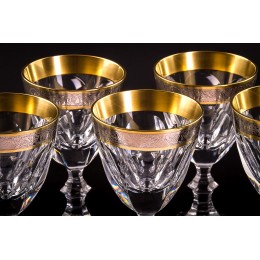 Бокал для красного вина, коллекция Марго, хрусталь,отделка золото с платиной CRISTALLERIE de MONTBRONN  