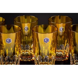 Высокий стакан, коллекция Токката, хрусталь, цвет янтарный CRISTALLERIE de MONTBRONN  