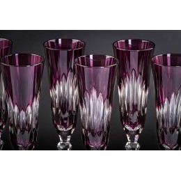 Бокал для шампанского, коллекция Шартр, хрусталь, цвет аметист CRISTALLERIE de MONTBRONN
