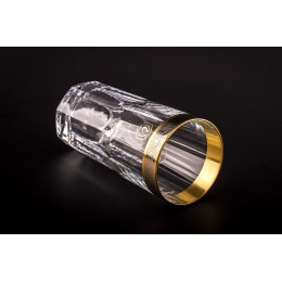 Высокий стакан, коллекция Марго, хрусталь,отделка золото с платиной CRISTALLERIE de MONTBRONN  