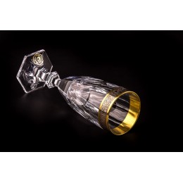 Бокал для шампанского, коллекция Марго, хрусталь,отделка золото с платиной CRISTALLERIE de MONTBRONN  