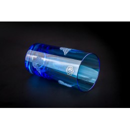 Высокий стакан, коллекция Бабочки, хрусталь, цвет голубой CRISTALLERIE de MONTBRONN  