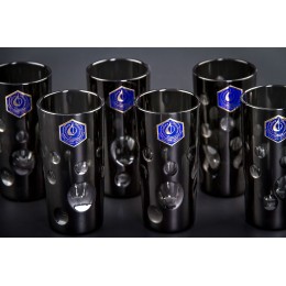 Стопка для водки, коллекция Страккато, хрусталь, цвет серый CRISTALLERIE de MONTBRONN  