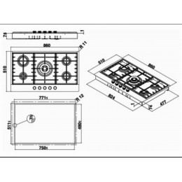 Рабочая поверхность KitchenAid KHSP5 86510