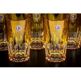 Высокий стакан, коллекция Токката, хрусталь, цвет янтарный CRISTALLERIE de MONTBRONN  