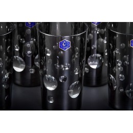 Высокий стакан, коллекция Страккато, хрусталь, цвет серый CRISTALLERIE de MONTBRONN  