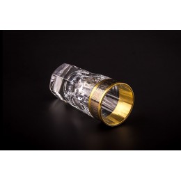 Стопка для водки, коллекция Марго, хрусталь,отделка золото с платиной CRISTALLERIE de MONTBRONN  