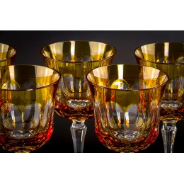 Бокал для воды, коллекция Токката, хрусталь, цвет янтарный CRISTALLERIE de MONTBRONN  