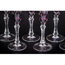Бокал для шампанского, коллекция Шартр, хрусталь, цвет аметист CRISTALLERIE de MONTBRONN