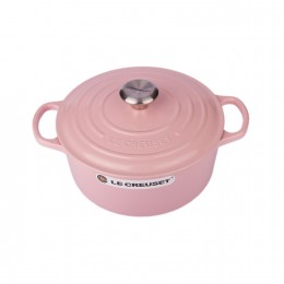 Le Creuset Кастрюля круглая 24 см, чугун, цвет розовый шифон