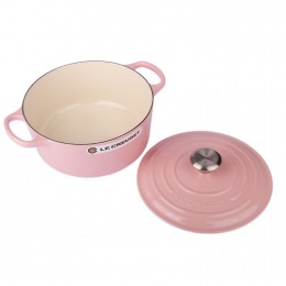 Le Creuset Кастрюля круглая 24 см, чугун, цвет розовый шифон
