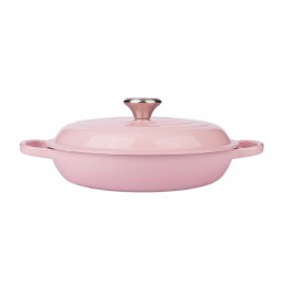Le Creuset Неглубокая кастрюлька 26 см, чугун, цвет: розовый шифон