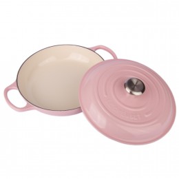 Le Creuset Неглубокая кастрюлька 26 см, чугун, цвет: розовый шифон