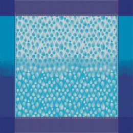 23650 Скатерть, Перья, индиго, 155*155 см.