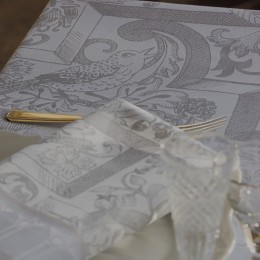 23772 Скатерть, Изобилие, жемчужно-серый, 174*174 см