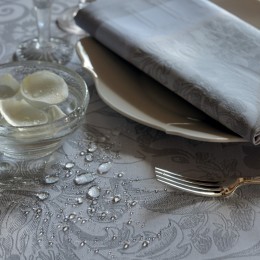 23772 Скатерть, Изобилие, жемчужно-серый, 174*174 см