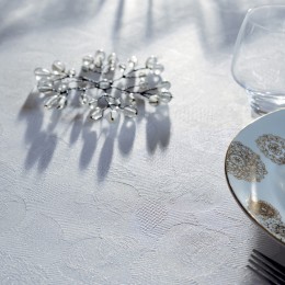 CS-25089-2 Скатерть, Тысяча мыслей, белая, 155*220 см