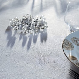 CS-25089-1 Скатерть, Тысяча мыслей, белая, 155*155 см