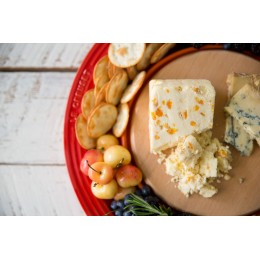 Le Creuset Подставка для сыра с деревянной доской 37х3,5 см, оранж. лава