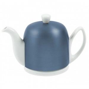  Чайник GUY DEGRENNE с синей алюминиевой крышкой SALAM White